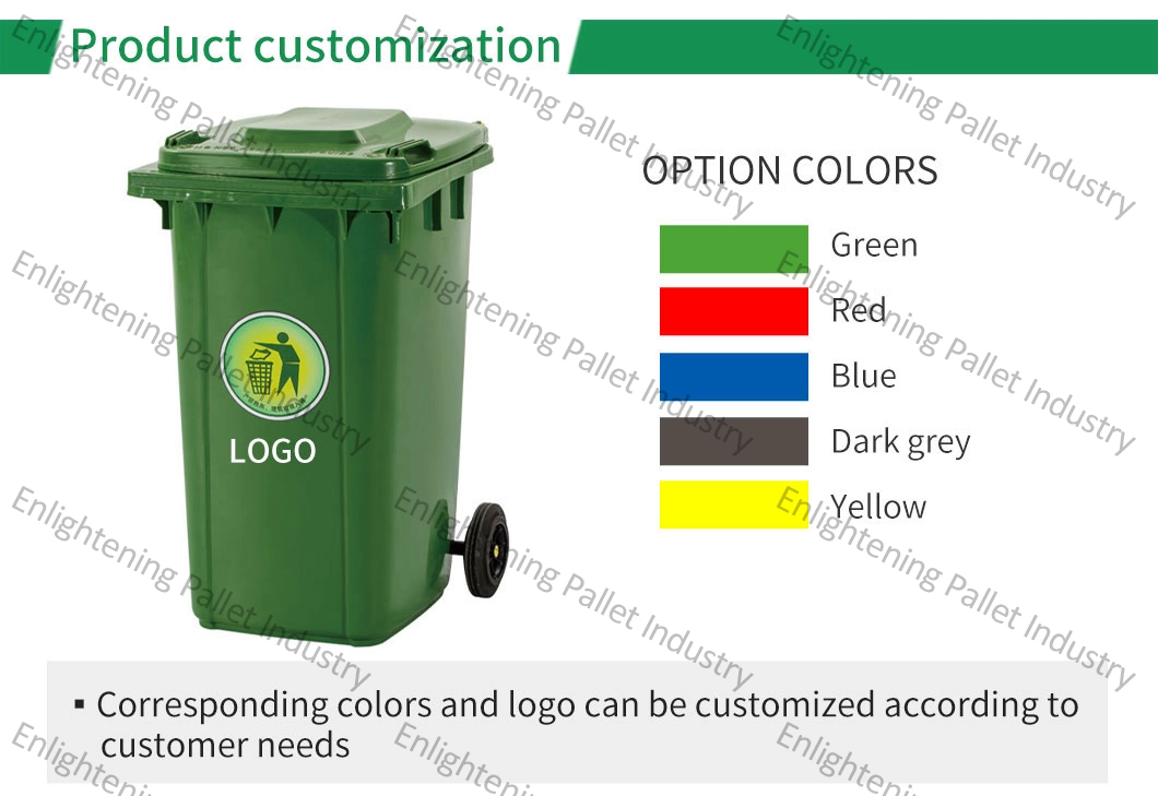 Waste Bin100L/120L/240L/360L Customize Color Large Outdoor Public HDPE Recycle Dustbin Pedal Plastic Rubbish/Trash/Wheelie/Garbage/Waste Bins with Lid and Wheel