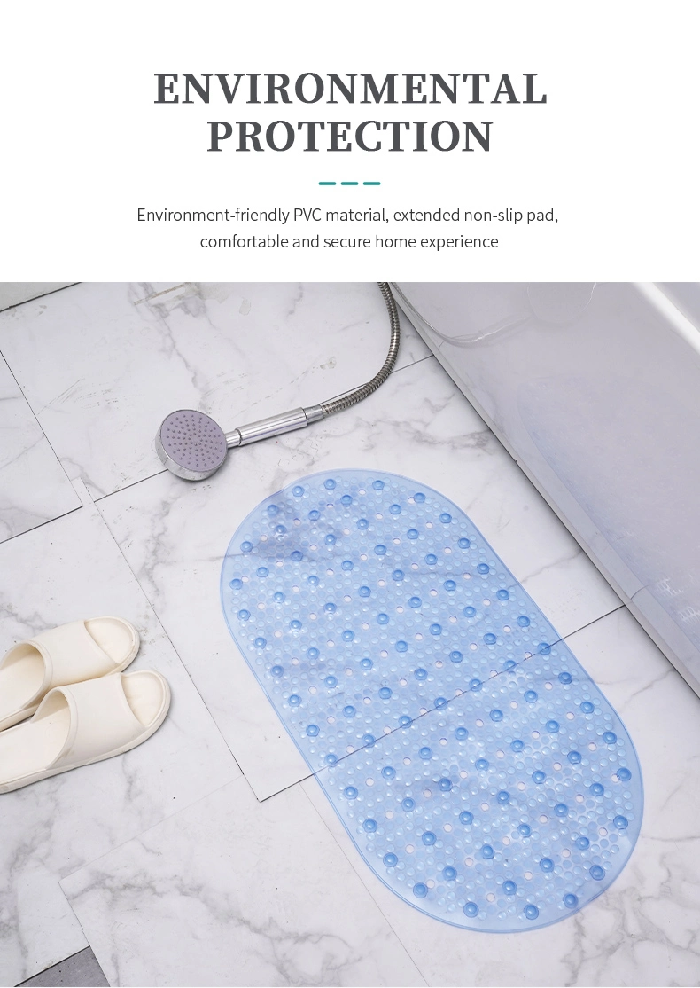 Designed Popular Anti Slip Waterproof PVC Loofah Shower Bath Mat