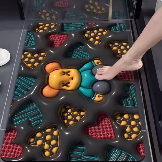 관례 3D 목욕탕 부속품 물 흡수 귀여운 규조토 발닦는 매트