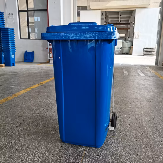 120L/240L 야외 공공 거리 의료 병원 재활용 페달 HDPE 쓰레기통 모바일/쓰레기/휠체어/폐기물/쓰레기 플라스틱 쓰레기통