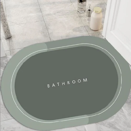 혁신적인 빠르게 건조 안티 슬립 욕실 지역 깔개 바닥 매트 부드러운 규조토 흡수성 샤워 싱크 욕조 목욕 매트